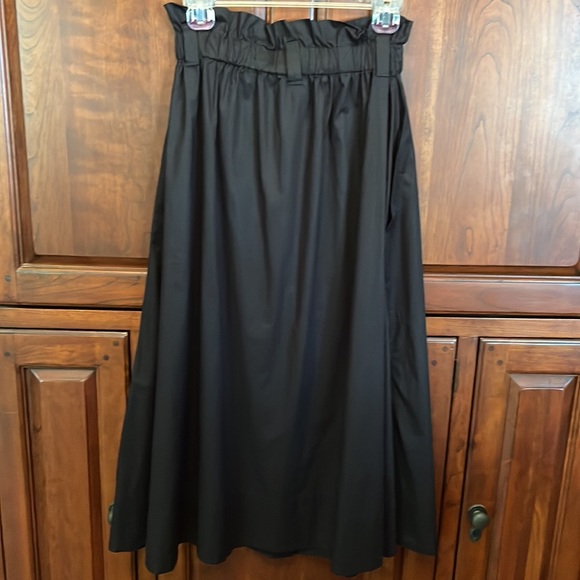 Everlane The Easy Button Front Skirt 100% Cotton in black Size XS NWT - Picture 8 of 13